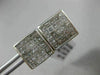 ESTATE LARGE 2.20CT DIAMOND 14KT WHITE GOLD 3D INVISIBLE SCREWBACK STUD EARRINGS