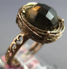 ESTATE 5.0CT AAA SMOKY TOPAZ 14KT ROSE GOLD 3D SOLITAIRE FILIGREE FUN RING