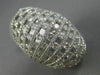 ESTATE MASSIVE 6.82CT DIAMOND 18KT WHITE GOLD ETOILE MULTI ROW COCKTAIL RING E/F