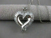 ESTATE 1.65CTW DIAMOND 14K WHITE GOLD OPEN 3D HEART PENDANT + CHAIN FG VVS #9889