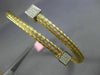 ESTATE LARGE .82CT DIAMOND 14K 2 TONE GOLD 3D SQUARE CRISS CROSS BANGLE BRACELET