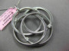ESTATE LARGE .16CT DIAMOND 14KT WHITE GOLD MULTI CIRCLE FLOWER FLOATING PENDANT
