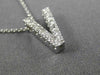 .45CT ROUND DIAMOND 14KT WHITE GOLD CLASSIC "K" INITIAL FLOATING PENDANT #18299