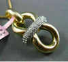 ESTATE LARGE .40CT DIAMOND 14K WHITE & YELLOW GOLD 3D PAVE BOW LOVE KNOT PENDANT