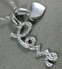 ESTATE .05CT ROUND DIAMOND 14K WHITE GOLD 3D CLASSIC HEART LOVE FLOATING PENDANT