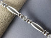 .75CT DIAMOND 14KT WHITE GOLD CLASSIC MATTE & SHINY BEZEL TENNIS BRACELET #1471