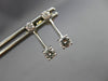 ESTATE .30CT DIAMOND 18KT WHITE GOLD 2 STONE SOLITAIRE HANGING EARRINGS #9446