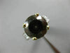 ESTATE 4.95CT DIAMOND & AAA SMOKY QUARTZ 14K 2 TONE GOLD ENGAGEMENT RING #2280