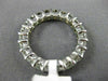 ESTATE 3.10CT ROUND DIAMOND 14K WHITE GOLD 3D SHARED PRONG ETERNITY RING #21839