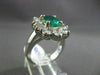 ESTATE LARGE 3.44CT DIAMOND & AAA COLOMBIAN EMERALD 18KT WHITE GOLD CLUSTER RING