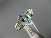 WIDE 2.35CT DIAMOND & AQUAMARINE 14KT WHITE GOLD OVAL SOLITAIRE ENGAGEMENT RING
