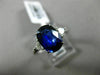 3.07CT TRILLION DIAMOND & OVAL SAPPHIRE 18KT WHITE GOLD 3 STONE ENGAGEMENT RING