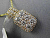 ESTATE .98CT DIAMOND 18KT ROSE GOLD CLUSTER RECTANGULAR ETOILE FLOATING PENDANT