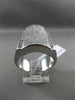 ESTATE MASSIVE 3.02CT DIAMOND ROUND & PRINCESS 14KT WHITE GOLD 3D INVISIBLE RING