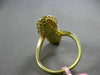 ESTATE LARGE .18CT ROUND DIAMOND 18KT YELLOW GOLD 3D ALLIGATOR ETOILE SHELL RING