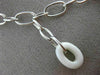 ESTATE .11CT DIAMOND ONYX & WHITE AGATE 18K WHITE GOLD 3D CIRCLE OF LIFE PENDANT