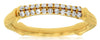 0.20CT DIAMOND 14KT YELLOW GOLD 3D CLASSIC 2 ROW BAMBOO WEDDING ANNIVERSARY RING