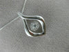 ESTATE .10CT DIAMOND 14K WHITE GOLD 3D CLUSTER TEAR DROP DANCING DIAMOND PENDANT