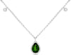.94CT DIAMOND & AAA RUSSALITE 14K WHITE GOLD BY THE YARD TEAR DROP LOVE NECKLACE