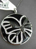ESTATE MASSIVE 20.14CT ONYX & DIAMOND 18KT WHITE & BLACK GOLD CIRCULAR PENDANT