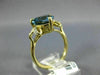 LARGE 4.05CT DIAMOND & AAA LONDON BLUE TOPAZ 14KT 2 TONE GOLD TRILLION FUN RING