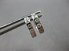 ANTIQUE .26CT DIAMOND 18K WHITE GOLD HANDCRAFTED FILIGREE SQUARE EARRINGS #28014