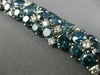ESTATE MASSIVE 56.94CT WHITE & BLUE DIAMOND 18K WHITE GOLD 3D MULTI ROW BRACELET