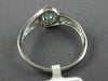 ESTATE .48CT DIAMOND & AAA OVAL CUT AQUAMARINE 14KT WHITE GOLD 3D LOVE KNOT RING