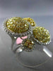 EXTRA LARGE 2.99CT WHITE & FANCY YELLOW DIAMOND 18KT TWO TONE GOLD COCKTAIL RING