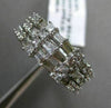 ESTATE WIDE 1.32CT DIAMOND 14KT WHITE GOLD 3D MULTI ROW WEDDING ANNIVERSARY RING