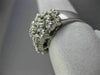 ESTATE WIDE .75CT DIAMOND 14KT WHITE GOLD 3D MULTI ROW MILGRAIN HANDCRAFTED RING