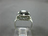 ESTATE LARGE AAA ONYX 14KT WHITE GOLD 3D OPEN FILIGREE LADY CAMEO RING #26430