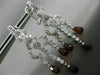 ESTATE 1.40CT DIAMOND & GARNET 14KT WHITE GOLD HANGING FILIGREE EARRINGS #20049