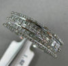 WIDE 1.62CT ROUND PRINCESS & BAGUETTE DIAMOND 18K WHITE GOLD 3D ANNIVERSARY RING