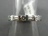 ESTATE 1.60CT ROUND & BAGUETTE DIAMOND PLATINUM ETERNITY ANNIVERSARY RING #2185
