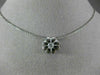 ESTATE .17CT DIAMOND 18KT WHITE GOLD 3D CLASSIC FLOWER SOLITAIRE PENDANT #23001