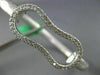 ESTATE LARGE .75CT DIAMOND 18K WHITE GOLD MATTE & SHINY HUG LOVE BANGLE BRACELET