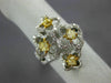 ESTATE LARGE 1.69CT WHITE & FANCY YELLOW DIAMOND 18KT TWO TONE GOLD CLOVER RING