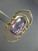 ESTATE EXTRA LARGE 5.0CT DIAMOND & AAA AMETHYST 14KT WHITE GOLD OVAL FLOWER RING