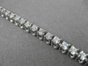 ESTATE 3.0CT ROUND DIAMOND 14KT WHITE GOLD CLASSIC 3 DIMENSIONAL TENNIS BRACELET