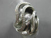 ESTATE MASSIVE 1.08CT DIAMOND 18KT WHITE GOLD 3D MULTI ROW COCKTAIL FUN RING