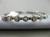 ESTATE .60CT DIAMOND 14KT WHITE GOLD 3D 9 STONE ETOILE FLEXIBLE BANGLE BRACELET