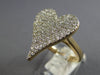 ESTATE LARGE 1.0CT DIAMOND 14KT YELLOW GOLD 3D INVISIBLE HEART SHAPE LOVE RING