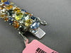 ESTATE MASSIVE 68.77CT DIAMOND & MULTI COLOR SAPPHIRE 18K WHITE GOLD 3D BRACELET