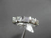 ESTATE .64CTW BAGUETTE & ROUND DIAMOND 14KT WHITE GOLD ANNIVERSARY RING F/G VSSI