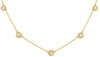 LARGE 2.0CT DIAMOND 14KT YELLOW GOLD ROUND BEZEL BY THE YARD ADJUSTABLE NECKLACE