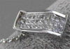 ESTATE .86CTW DIAMOND 18KT WHITE GOLD CURVED 3D FILIGREE PENDANT + CHIAN #18760