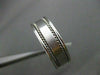 ESTATE WIDE 14KT WHITE GOLD FILIGREE DOUBLE ROPE DESIGN MENS WEDDING RING #1316