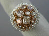 ESTATE WIDE 2.0CT MULTI COLOR DIAMOND 18KT WHITE & ROSE GOLD 3D ANNIVERSARY RING