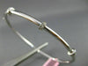 ESTATE .30CT DIAMOND 14KT WHITE GOLD PAST PRESENT FUTURE CIRCLE BANGLE BRACELET